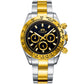 PAULAREIS Automatic Mechanical Multi - Function Strong Luminous Ice Blue Steel Belt Men's Watch - Krosscanada