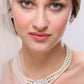 Pearl Rhinestone Necklace Earrings Jewelry Set - Krosscanada