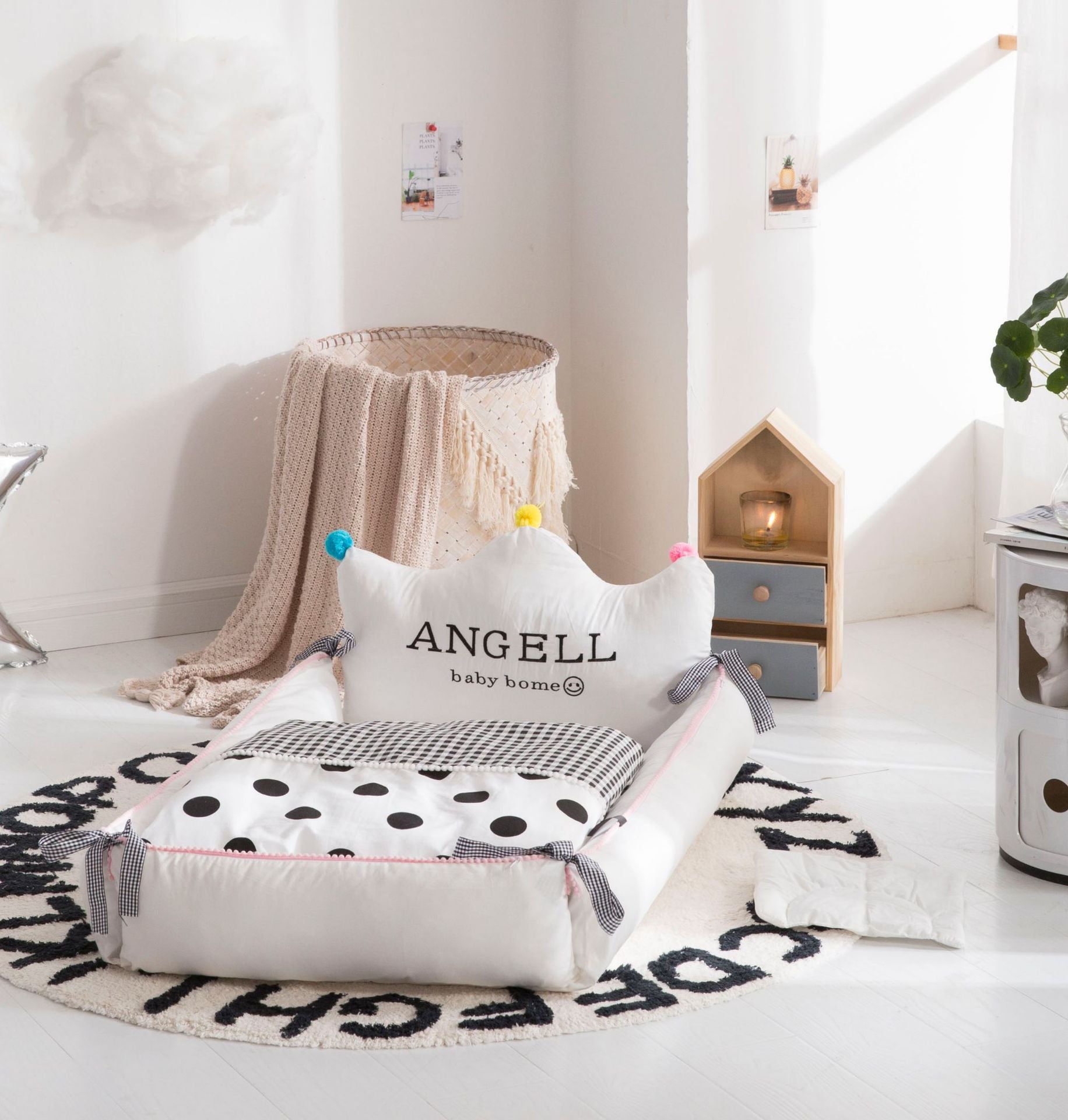 Portable Crib Middle Bed Neonatal Uterine Bionic Crib Detachable And Washable Adjustable Nursing Crib - Krosscanada