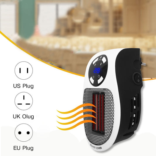 Portable Electric Heater Wall Fan Heater Handy Heating Stove Adjustable Thermostat Radiator Warmer Machine Home Appliance - Krosscanada