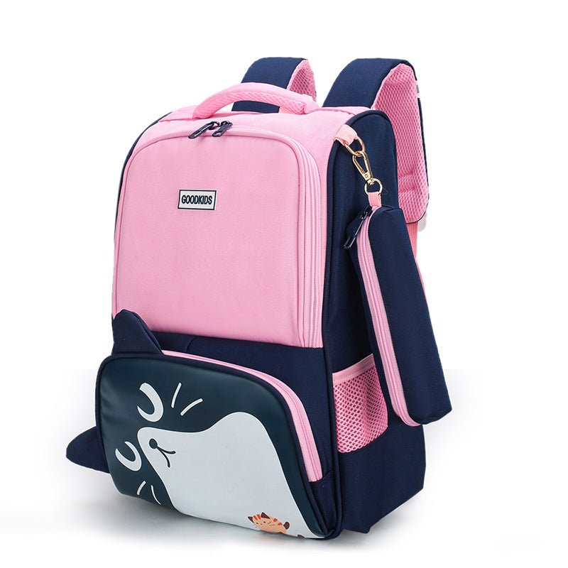 Primary School Schoolbag British College Style Large - capacity Spine Protection Backpack - Krosscanada