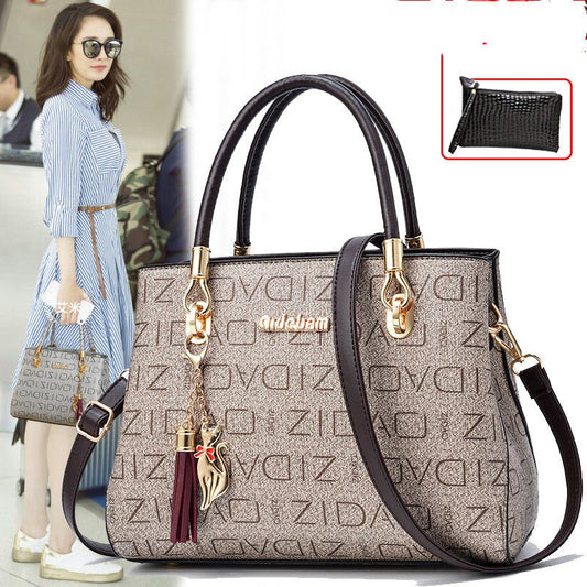 Printed Fashion Ladies Handbags Big Bags All - match Single Shoulder Messenger Bag - Krosscanada