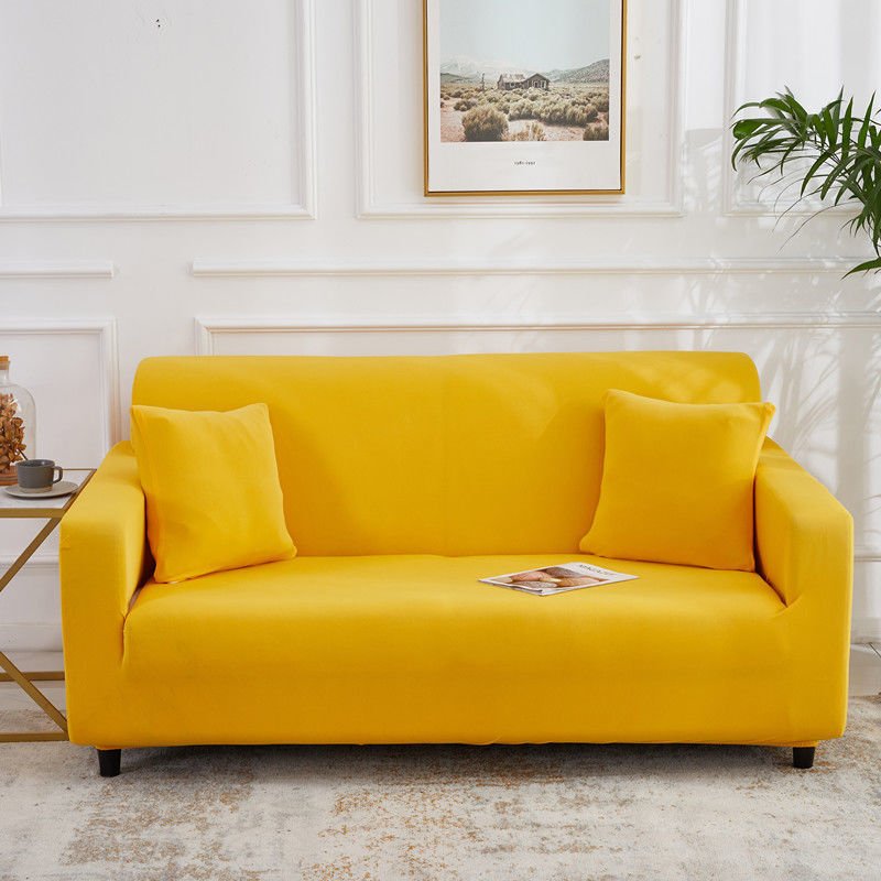 Pure Color Stretch Sofa Cover All - Inclusive Universal Sofa Cover Sofa Cushion Fabric - Krosscanada