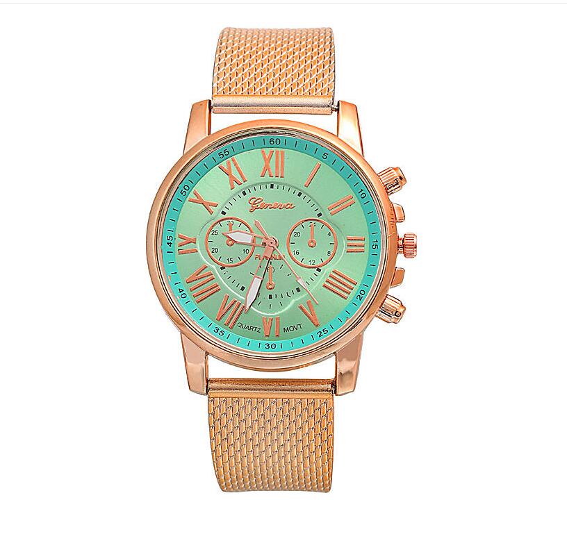 PVC multi - color face bracelet watch Roman digital face quartz watch WISH hot sale ladies Geneva watch - Krosscanada