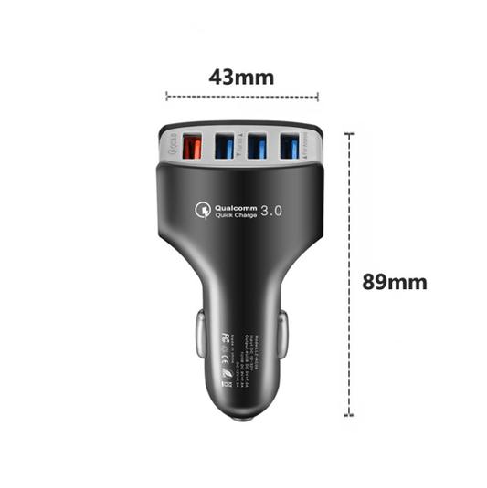 Qc3.0 car charger multi - function one for four car charger 4USB5V9V12V car phone charger - Krosscanada