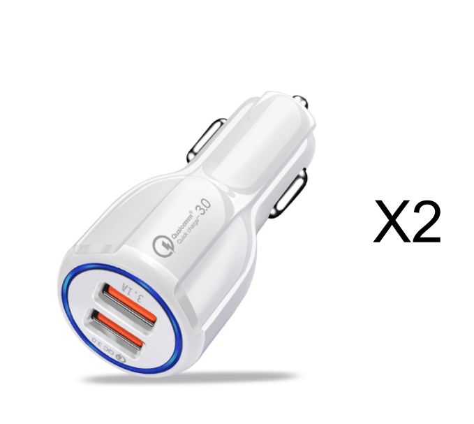 Quick Charge 3.0 Car Charger For Mobile Phone Dual Usb Car Charger Qualcomm Qc 3.0 Fast Charging Adapter Mini Usb Car Charger - Krosscanada