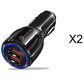 Quick Charge 3.0 Car Charger For Mobile Phone Dual Usb Car Charger Qualcomm Qc 3.0 Fast Charging Adapter Mini Usb Car Charger - Krosscanada