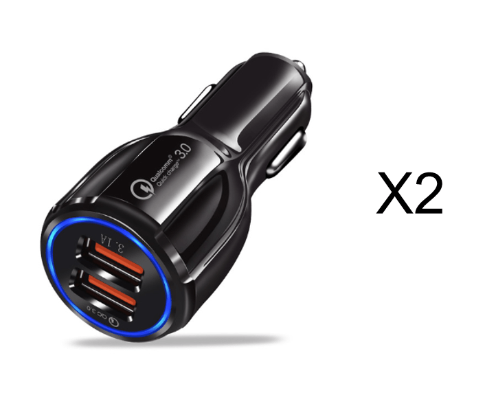 Quick Charge 3.0 Car Charger For Mobile Phone Dual Usb Car Charger Qualcomm Qc 3.0 Fast Charging Adapter Mini Usb Car Charger - Krosscanada