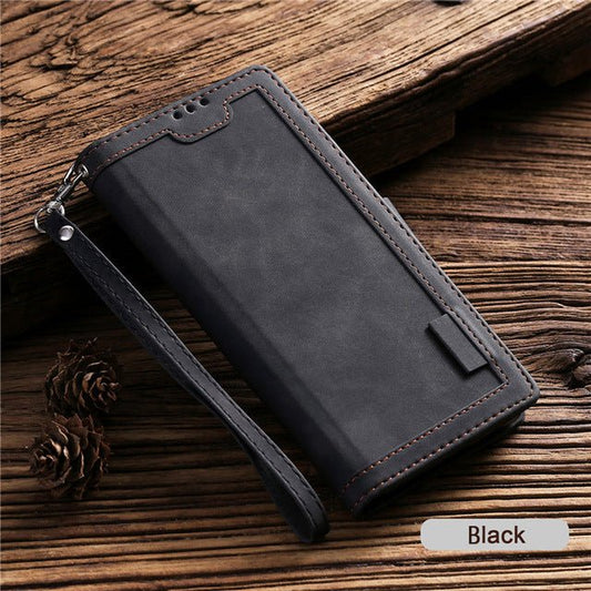 Retro Stitching Mobile Phone Leather Case - Krosscanada