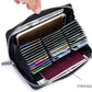 Rfid Many Departments Men Wallet Cow Genuine Leather 36 Slots Card Holder Cell Phone Pocket Male Wallets Clutch Man Long Purse - Krosscanada