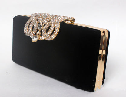 Rhinestone Crown Suede Ladies Bridal Bag - Krosscanada