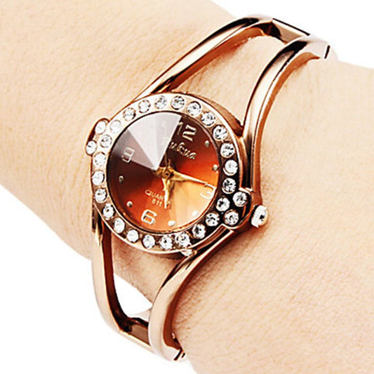 Rose Gold Simple Fashion Ladies Bracelet Watch - Krosscanada