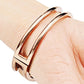 Rose Gold Simple Fashion Ladies Bracelet Watch - Krosscanada