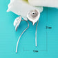 Silver Plated Sun Flower Earrings - Krosscanada