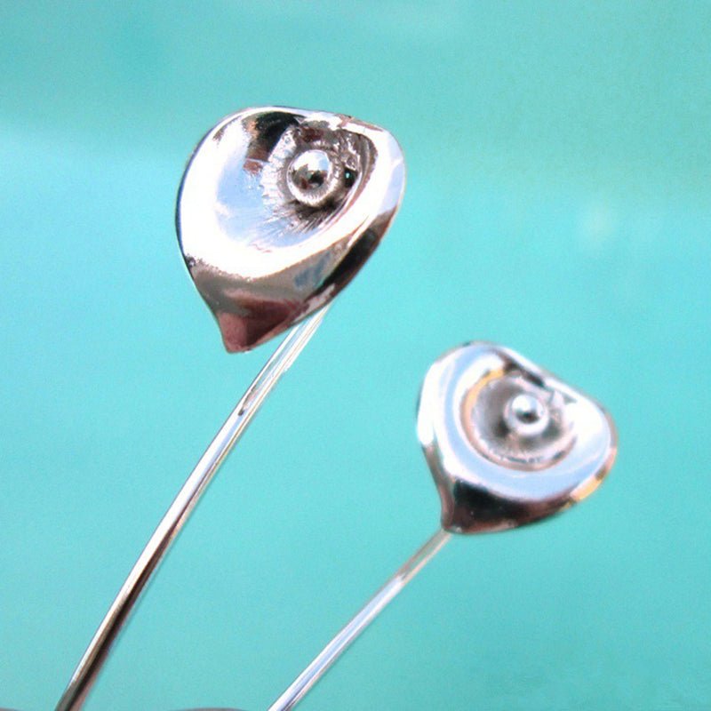 Silver Plated Sun Flower Earrings - Krosscanada