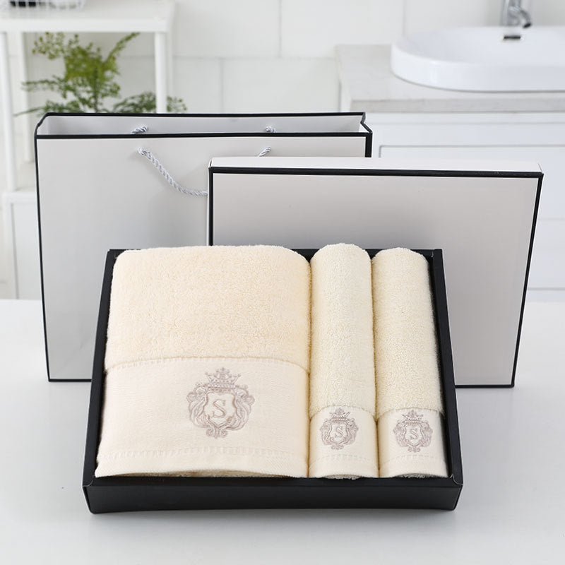 Simple Cotton 2 Towel 1 Bath Towel Set - Krosscanada