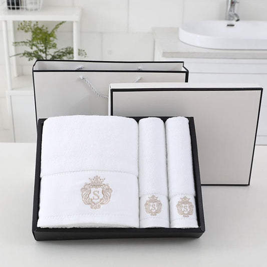 Simple Cotton 2 Towel 1 Bath Towel Set - Krosscanada