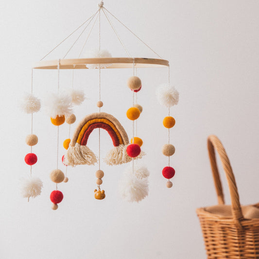 Simple Round Rainbow Ball Baby Bed Pendant - Krosscanada