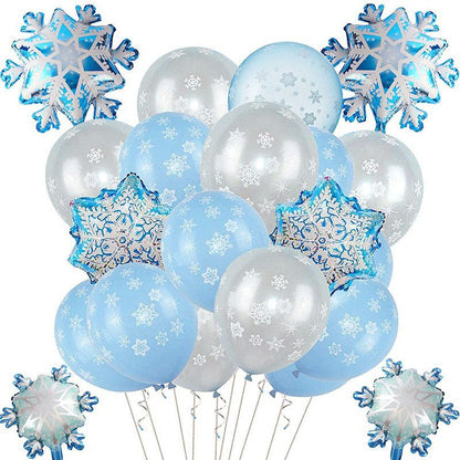 Snowflake Latex Balloon Set Decoration Christmas - Krosscanada