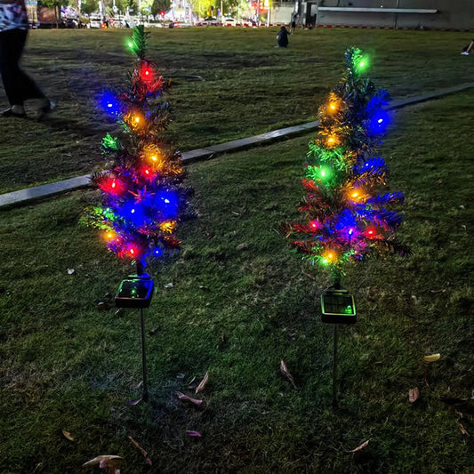 Solar Christmas Tree Lamp Garden Decoration Christmas Lights Christmas Garden Countryard Decorations - Krosscanada
