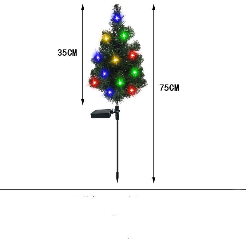 Solar Christmas Tree Lamp Garden Decoration Christmas Lights Christmas Garden Countryard Decorations - Krosscanada