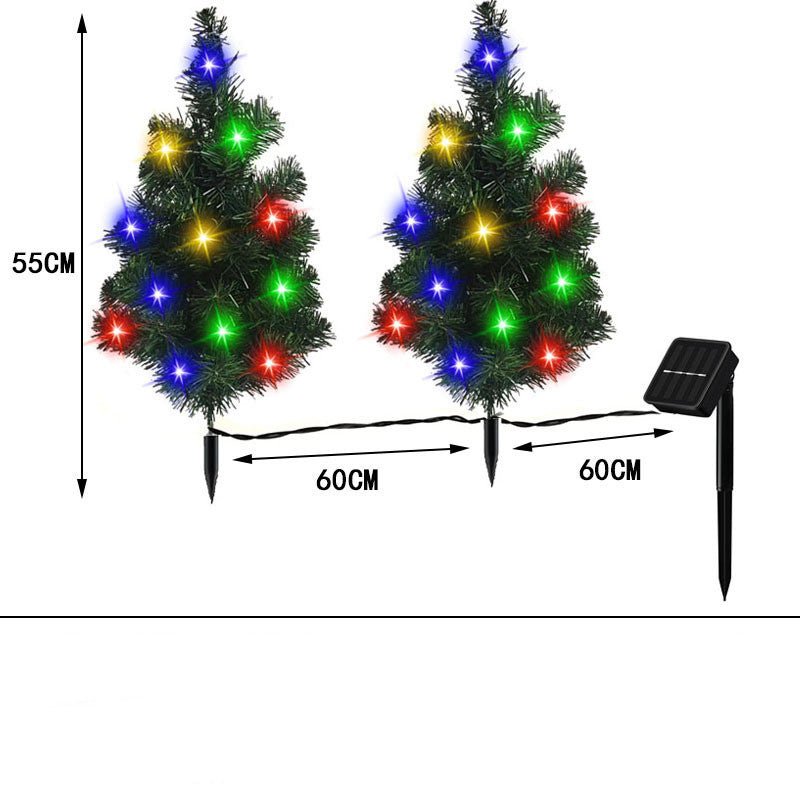 Solar Christmas Tree Lamp Garden Decoration Christmas Lights Christmas Garden Countryard Decorations - Krosscanada
