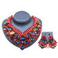 Stained Glass Rhinestone Bridal Necklace and Earring Set - Krosscanada