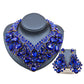 Stained Glass Rhinestone Bridal Necklace and Earring Set - Krosscanada