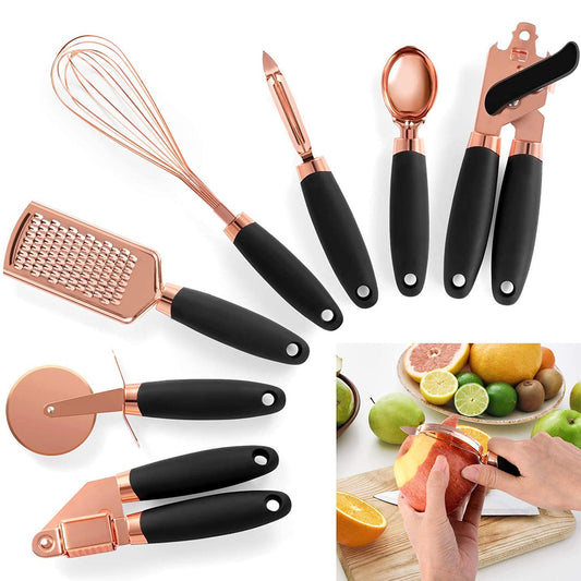Stainless Steel Kitchen Gadgets 7 Piece Set - Krosscanada