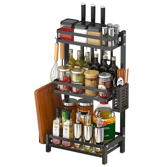 Stainless Steel Kitchen Rack Thickened Seasoning Rack Multi Layer Kitchen Seasoning Storage Rack - Krosscanada