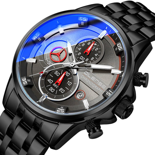 Stainless Steel Quartz Six - hand Fashion Watch - Krosscanada