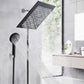 Stainless Steel Square Black Shower Head - Krosscanada