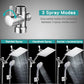 Stainless Steel Top Spray With Extension Rod 9 Function Handheld Dual Shower Set - Krosscanada