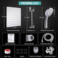 Stainless Steel Top Spray With Extension Rod 9 Function Handheld Dual Shower Set - Krosscanada