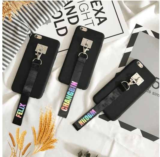 Straykids surrounding name mobile phone lanyard custom keychain stray kids couple pendant - Krosscanada