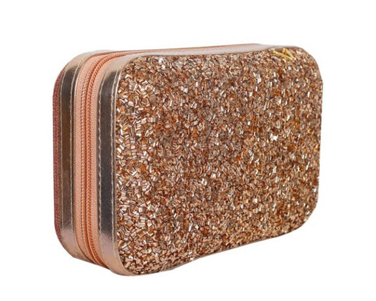Stylish Synthetic Zari Box Clutch for Women's - Krosscanada