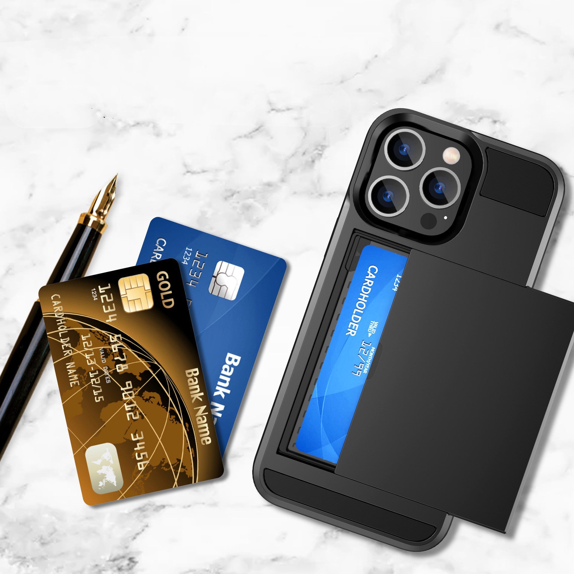 Suitable For IPhone14 Max Slide Card Phone Case - Krosscanada
