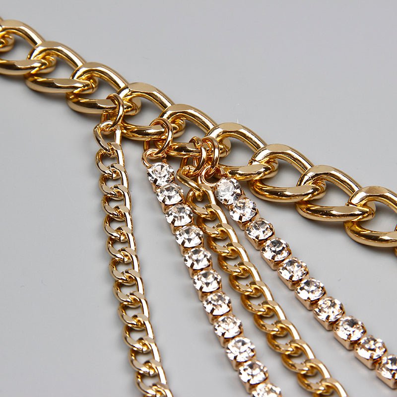 Summer Jewelry Hot Pants Chain Multilayer Chain Gold Fashion Jeans Hip Hop Punk Street Shooting Accessories Waist Chain Women - Krosscanada