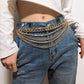 Summer Jewelry Hot Pants Chain Multilayer Chain Gold Fashion Jeans Hip Hop Punk Street Shooting Accessories Waist Chain Women - Krosscanada