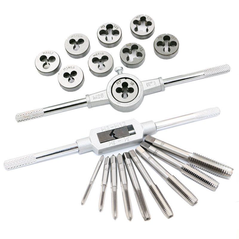 Tap And Die Set Hand Tap Hardware Tool Wrench Wrench Metric Tap Set - Krosscanada