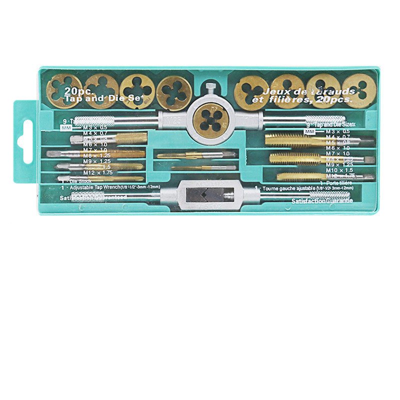 Tap And Die Set Hand Tap Hardware Tool Wrench Wrench Metric Tap Set - Krosscanada