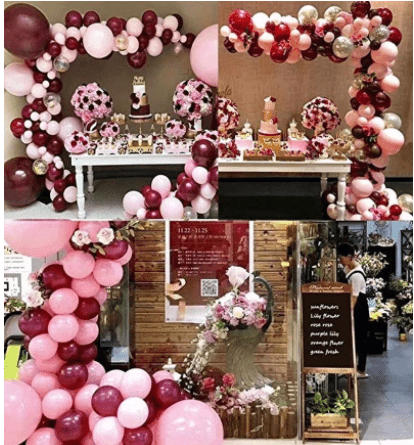 Tender Powder Latex Balloons Balloon Chain Package - Krosscanada