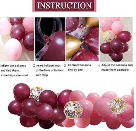Tender Powder Latex Balloons Balloon Chain Package - Krosscanada