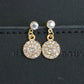 The bride jewelry two piece Necklace Earrings Set Round Diamond Jewelry Set Gold Jewellery Set - Krosscanada
