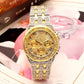 Three - eye Diamond Gypsophila Quartz Watch - Krosscanada