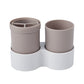 Toothbrush Rack Double Cup Wall Suction Toiletry Set - Krosscanada