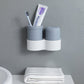 Toothbrush Rack Double Cup Wall Suction Toiletry Set - Krosscanada