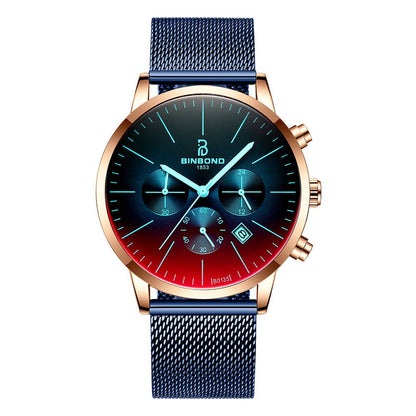 Ultra - thin Multi - Function Symphony Sports Men s Waterproof Blue Watch - Krosscanada