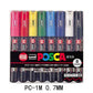 UNI POSCA Marker Pen Set POP Poster Advertising Graffiti Pen PC - 1M PC - 3M PC - 5M PC - 8K PC - 17K Round Head Oily Paint Pen - Krosscanada