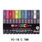 UNI POSCA Marker Pen Set POP Poster Advertising Graffiti Pen PC - 1M PC - 3M PC - 5M PC - 8K PC - 17K Round Head Oily Paint Pen - Krosscanada